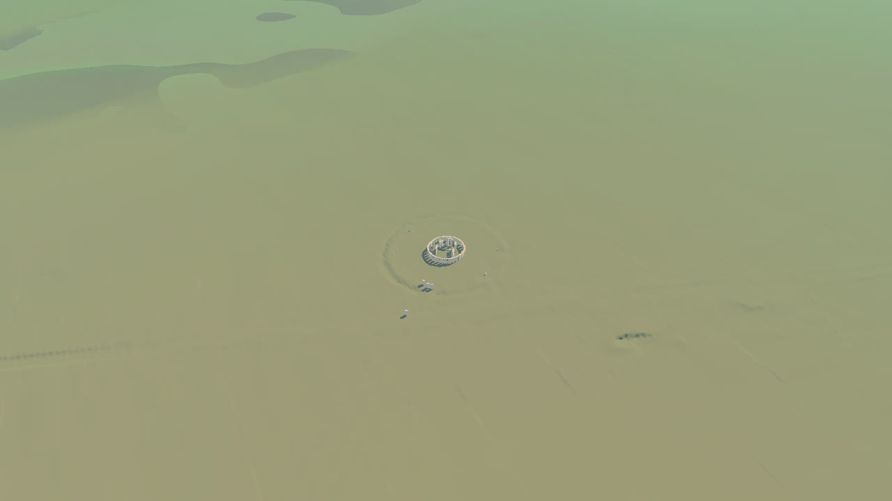 The Plain from above with the shadows of passing cumulus